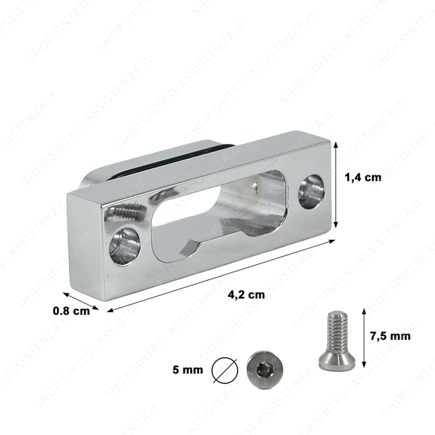 Chrome block for Franke Quantum faucet aerator 133.0363.125 - 133.0363.125