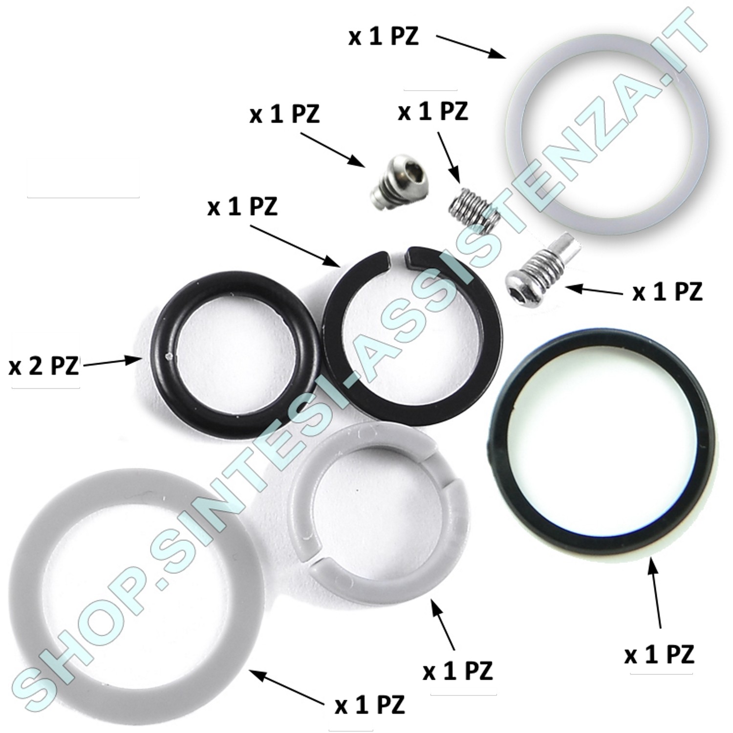 KIT GUARNIZIONI E VITI PER BRACCIO CANNA RUBINETTO FRANKE 133.0273.891 - 133.0273.891