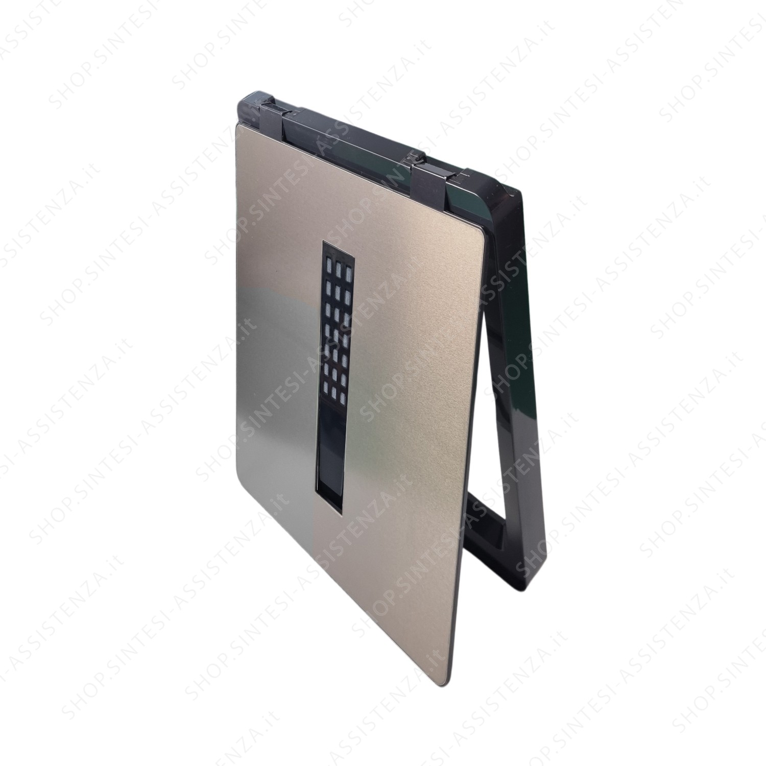 Black Lid Tecnoinox T2 Series Waste Bin 20 X 28 cm with Filter - COPT#12CF7021TI