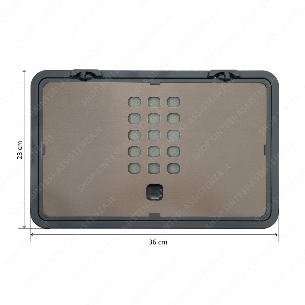 Coperchio Pattumiera Tecnoinox Tecnokit 23 X 36 Con Filtro E Cerniera COP 21CF - B3CO01029C0080S