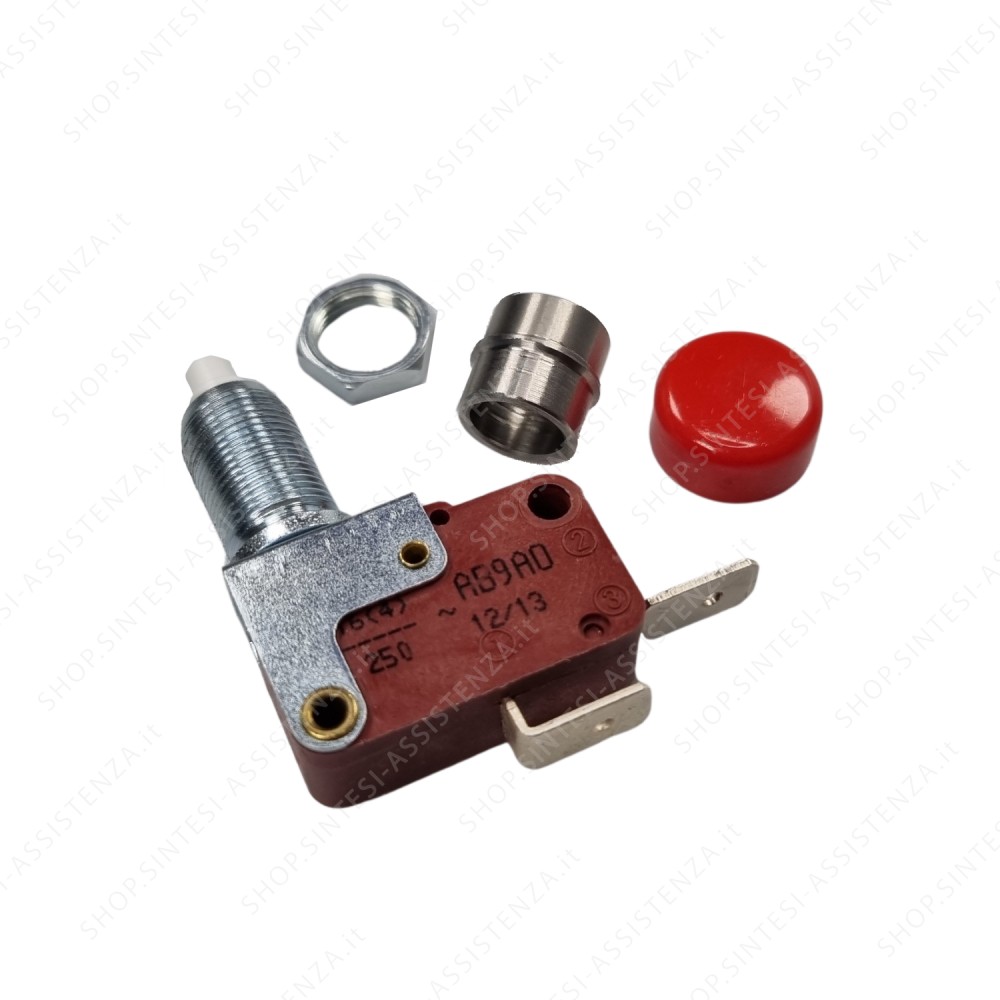 Microswitch with button and bushing for Alpes Inox hob VAFBGEF00090 - VAFBGEF00090