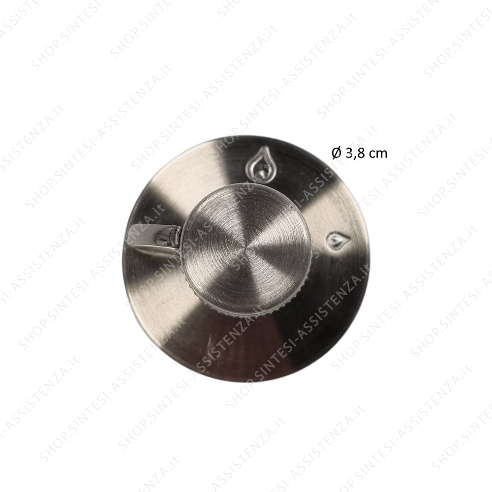 Manopola Acciao Inox per Piano Cottura Alpes Inox VAFFGMF00010 - VAFFGMF00010 2