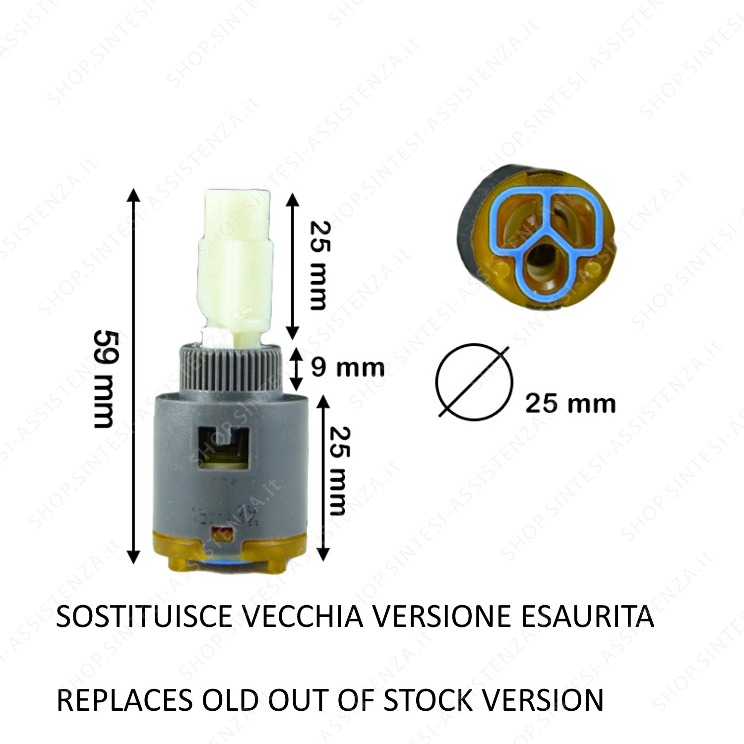 Cartuccia ricambio rubinetto Franke Smeg Foster Gessi 9500011 133.0063.624 - 133.0063.624