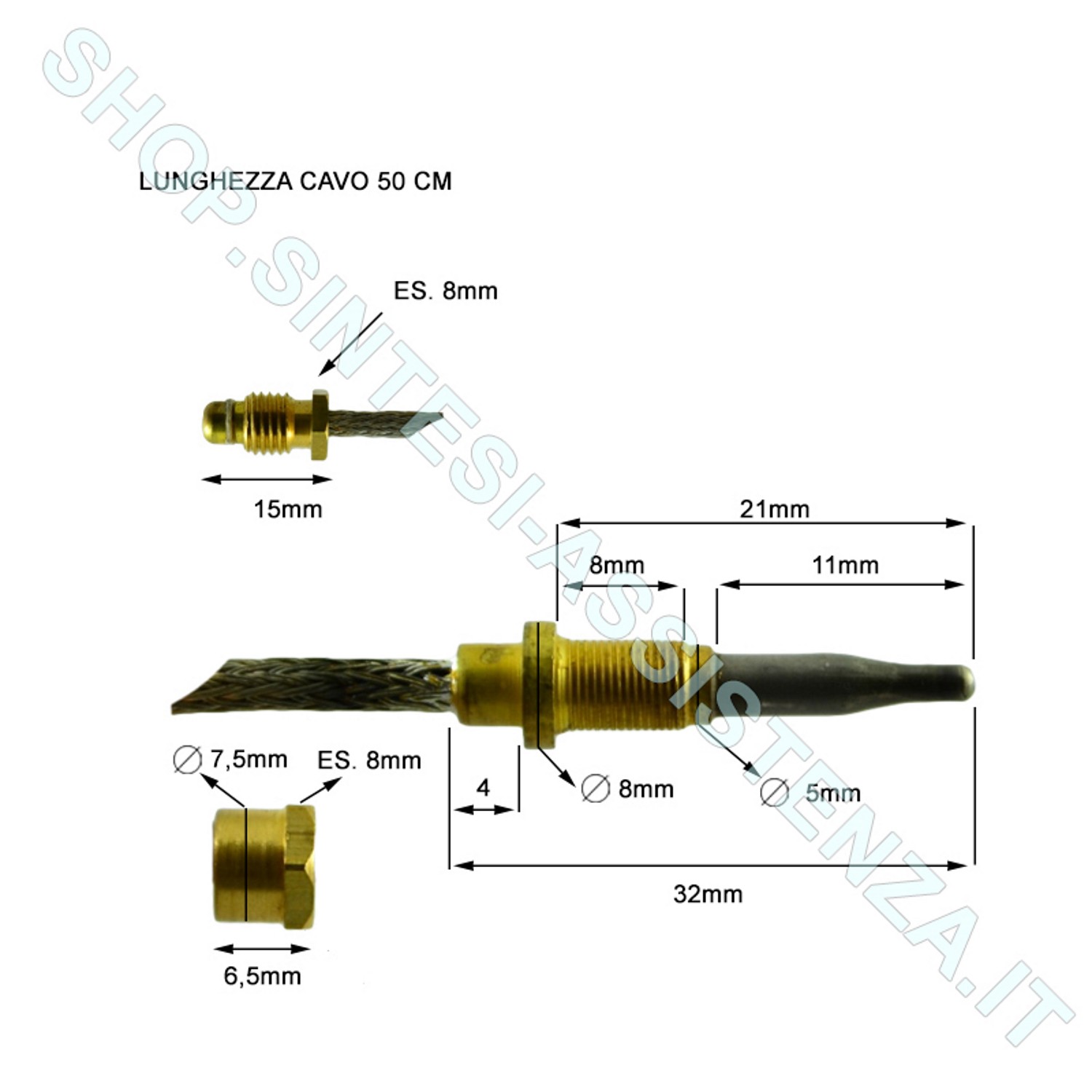 TERMOCOPPIA SENSORE SICUREZZA PIANO COTTURA FOSTER 9606207 - 9606207